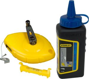 STANLEY® 30m Chalk Line Reel With Blue Chalk and Level