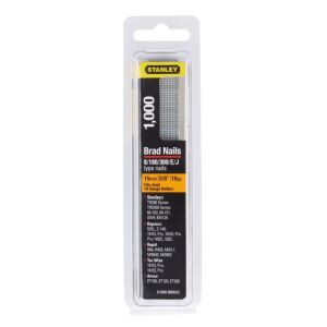 STANLEY® 15mm 18g J Type Brad Nails (1000 Pk)