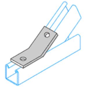 P1546 2 Hole Bracket 45 Degree Obtuse Angle