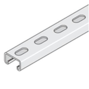 P3300T3 41 x 21 Galvanised Channel 2.5 Slotted - 3 Metre