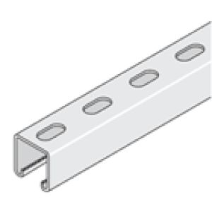 P1000T 41 x 41 Galvanised Channel 2.5 Slotted - 3 Metre