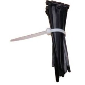 300mm x 7.6mm Black Cable Ties (Pack Of 100)