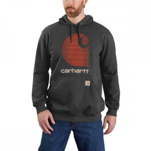 Carhartt 105431 Rain Defender C Logo Hoodie - Carbon Heather - Small