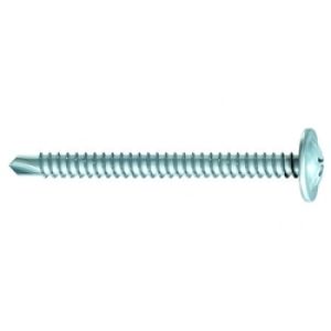 4.8 x 70 Bay Pole Screws Wafer Flange BZP (Box Of 200)