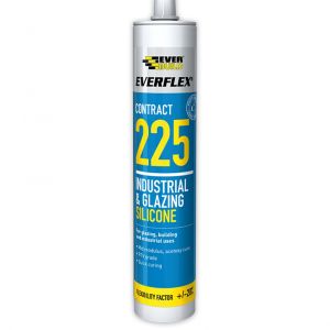 Everbuild 225 Glazing Silicone - Brushed Steel Grey - 310ml