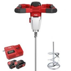 Flex MXE 18.0-EC 2 Speed 18V Mixer c/w 2 x 5.0Ah Batteries & WR2 Paddle