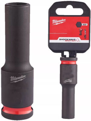 Milwaukee Shockwave Impact Duty 1/2" Deep Impact Socket 19mm 4932480337