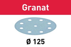 Festool 497145 Abrasive sheet STF D125/8 P40 GR/10 Granat - Pack of 10