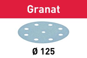 Festool 497146 - Abrasive sheet Granat STF D125/8 P60 GR/10 - Pack of 10