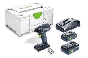 Festool 576484 18V Cordless Impact Driver TID 18 HPC I-Plus 4,0 2 x 4.0Ah Batteries