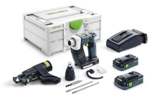 Festool 576499 18V Cordless Collated Screwgun DURADRIVE DWC 18-2500 HPC 4,0 I-Plus 2 x 4.0Ah Batteries