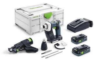 Festool 576503 18V Cordless Collated Screwgun DURADRIVE DWC 18-4500 HPC 4,0 I-Plus 2 x 4.0Ah Batteries