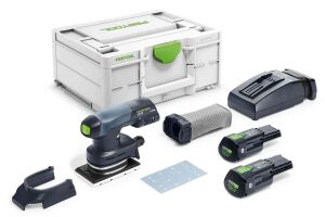 Festool 577685 18V Cordless Orbital Sander RTSC 400 3.0 I-Plus 2 x 3.0Ah Batteries