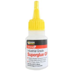 Everbuild Cyanoacrylate Superglue Medium Viscosity (UPVC) - 50g