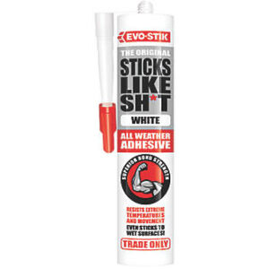 Evostik 'Sticks Like Sh*t' Turbo All Weather Adhesive - White - 290ml