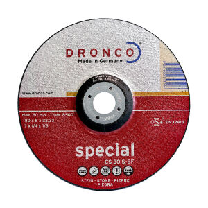 230 (9") x 6.4 x 22.2mm Bore Stone Grinding DPC Abrasive Wheel