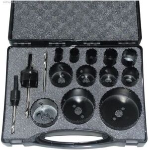 Alfra HSS Bi-Metal Holesaw Kit - 15 Piece kit