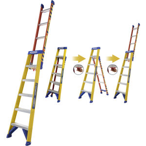 Werner 75071 LeanSafe Professional 3 in 1 Combination Ladder Fibreglass - 1.8-2.9m