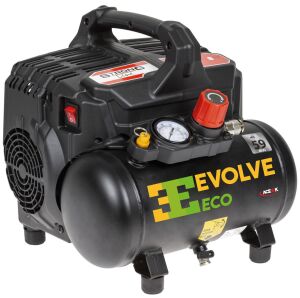 Ace & K Evolve Ultra Quiet 6 Litre Air Compressor 116psi/8 Bar - Direct Drive - 1hp - 230V