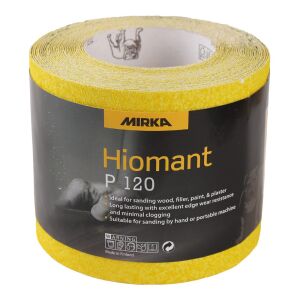 Mirka Yellow Hiomant 115mm x 10m Sanding Roll P120