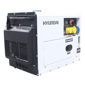 Hyundai - DHY6000SE-LT600 - (No Wheels) Silenced Single Phase Standby Diesel Generator 5.2kW - 115V/230V (For Use With LT600)