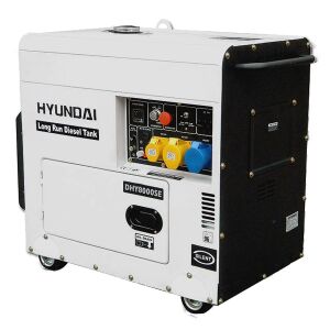 Hyundai - DHY8000SELR - Silenced Single Phase Long Run Standby Diesel Generator 6.0kW - 115V/230V