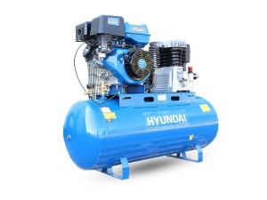 Hyundai - HY140200PES - 200 Litre Petrol Air Compressor 29CFM/145psi - Twin Cylinder - Belt Drive - 14hp