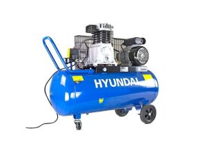 Hyundai - HY3100P - 100 Litre Air Compressor 14CFM/145psi - Twin Cylinder - Belt Drive - 3hp - 230V