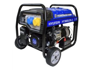 Hyundai - HY3800LEK-2 - Electric Start Long-Run Petrol Site Generator 3.2kW - 115V/230V