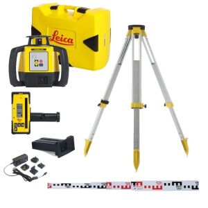 Leica (Li-ion) Rugby 620 Outdoor Laser Level Kit with Rod Eye 160 Receiver (Li-ion)