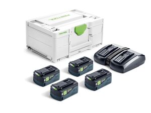 Festool 578682 Energy Set SYS 18V 4xHP5,0/TCL6DUO - 4 x 5.0 Ah Batteries