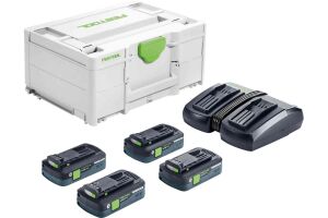 Festool 577105 Energy Set SYS 18V 4 x 4,0 & TCL 6 DUO 4 x 4.0Ah Batteries