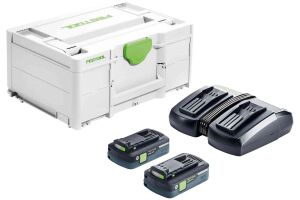 Festool 577256 Energy Set SYS 18V 2 x 4,0 & TCL 6 DUO 2 x 4.0Ah Batteries