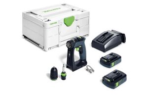 Festool 576885 18V Cordless Drill CXS 18 C 3,0-Plus 2 x 3.0Ah Batteries