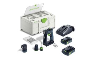 Festool 576886 18V Cordless Drill CXS 18 3,0 Set 2 x 3.0Ah Batteries