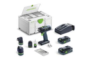 Festool 577610 18V Cordless Drill T 18+3 HPC 4,0 I-Set 2 x 4.0Ah Batteries