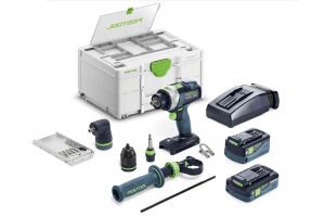 Festool 577624 18V Cordless Percussion Drill QUADRIVE TPC 18/4 5,0/4,0 I-Set 1 x 4.0Ah & 1 x 5.0Ah Batteries