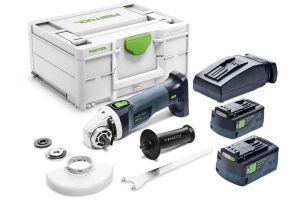 Festool 577701 18V Cordless Angle Grinder AGC 18-125 5,0 EBI-Plus 2 x 5.0Ah Batteries