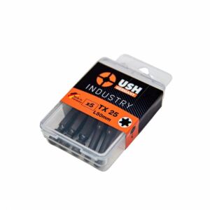 USH Industry T25 Impact Driver Bits 25mm - Pack of 10