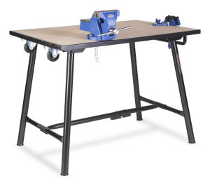 Armorgard - BH1080-VWK - Tuffbench Folding Work Platform With Wheels, Handle & Vices