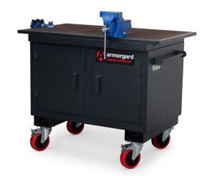 Armorgard - BH1270-VF - Mobile Tuffbench Workbench & Cabinet With Vices