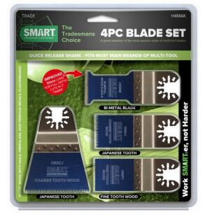 Smart H4MAK - 4 Piece Blade Set - Wood/Metal/Plastic