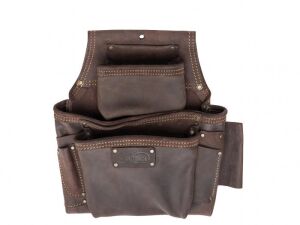 Ox Pro Oil-Tanned Leather 3 Pocket Fastener Pouch