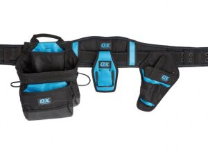 Ox Pro Dynamic Nylon Tool Belt with Pouch Attachments