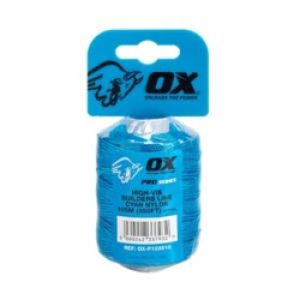 Ox Pro Nylon High Vis Builders Line 105mm-Cyan