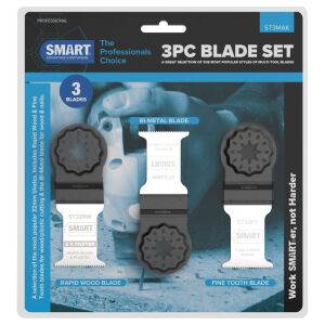 Smart ST3MAK - 3 Piece Blade Set - Wood/Metal/Plastic