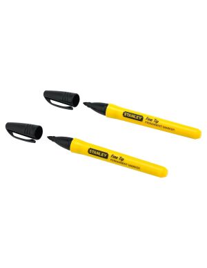 STANLEY® Fine Tip Black Marker Pens (2 Pk)
