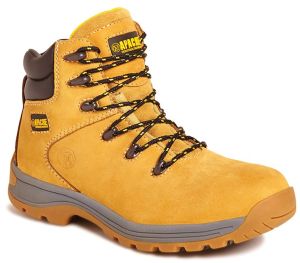 Apache AP314CM Nubuck Hiker Safety Boot - Honey - Size 6