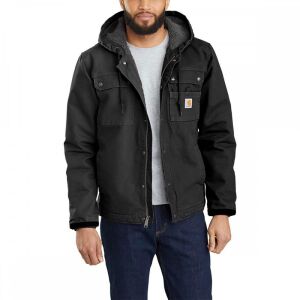 Carhartt Bartlett Relaxed Fit Sherpa-Lined Utility Jacket - Black - XX-Large