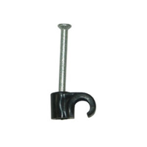 Black Round Cable Clips 3.5mm (Box Of 100)
